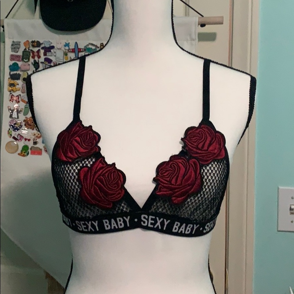 Sexy Baby Rose Fishnet Bra